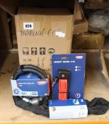 A quantity of Abus locks and chains to include; twelve 10KS chains, a Steel-O-Flex raydo pro 1460