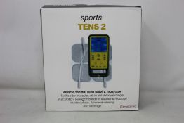 Two boxed as new TensCare Sports Tens 2 muscle toning, pain relief and massage units.