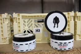 Eleven tubs of Tame The Beast Nutt Butter (237ml).