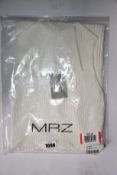 An as new MRZ optical white dress (S) and Bermuda shorts in off white (S).