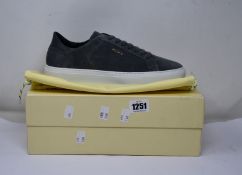 A pair of as new Axel Arigato Clean 90 suede sneakers in dark grey (UK 9.5).