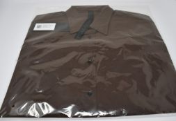 An as new Petar Petrov Colman shirt with dropped shoulders in dark chocolate (EU 40 - RRP £770).