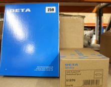 Eight as new Deta S1987 media plates and twenty as new S1370 13A fused DP switched spur.