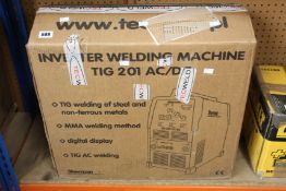 An as new Sherman Workshop inverter welding machine (TIG 201, AC/DC).