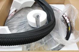 A Pasion e-bike rear wheel conversion kit for mountain bikes.