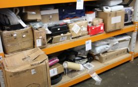 A large quantity of household and related items (Two shelves).