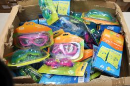 A large quantity of Zoggs swimming equipment to include; Zoggs Otter swim goggles, Little Ripper