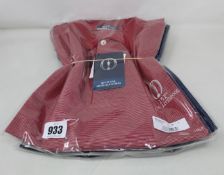 Two as new Filo de Scozia The Open polo shirts (L).