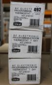 Three Ideal RF Electronic Programmable Room Thermostats 7 Day (KIT-216131).