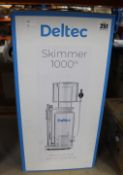 A boxed as new Deltec 1000ix protein skimmer.