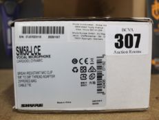 A Shure SM58-LCE Vocal Microphone (Cardioid/Dynamic).