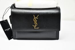 A Saint Laurent medium sunset bag in smooth leather.