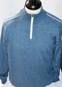 Three as new Sunderland of Scotland Hamsin lined sweaters in storm grey marl/white (L - RRP £72