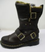 A pair of as new Dr Martens Kristy mid fur lined boots (UK 6).