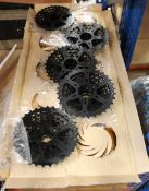 A quantity of Shimano ALTUS CS-HG200-9 MTB Cassette Sprockets (Approximately 45).