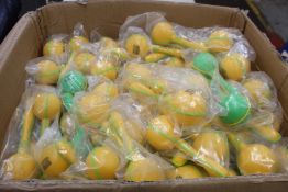 A large quantity of children's Jiggy Wrigglers maracas (Approximately 60 items).