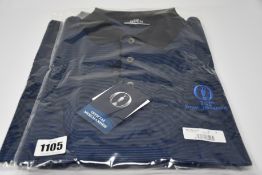Two as new Filo de Scozia The Open polo shirts in blue (XL).