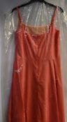 An as new Molly Goddard Hilary long A line dress in pink (Size 14 - RRP £566).