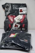 Three as new Helly Hansen Lifeboats crew polo tops (XL) and a Helly Hansen Rider vest (XS).