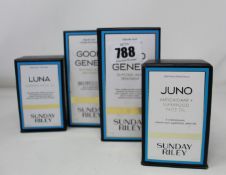 Two Sunday Riley good genes glycolic acid treatment (30ml), a Sunday Riley Juno antioxidant +