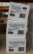 Three Ideal RF Electronic Programmable Room Thermostats 7 Day (KIT-216131).