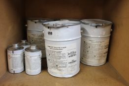 Four Xiameter 5kg RTV-4130-J liquid silicone rubber base tins and three 0.5kg Xiameter RTV-4130-J