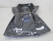 Two as new Filo de Scozia The Open polo shirts (L).