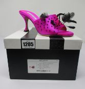 A pair of as new Aquazzura Bird of Paradise mule 75 heels (Size 38).