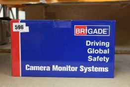 A boxed Brigade VBV-750-000 camera monitor system.