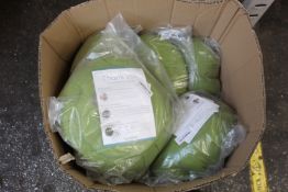 Six as new Basaho meditation cushions in Green.