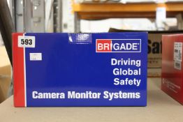 A boxed Brigade VBV-750-000 camera monitor system.