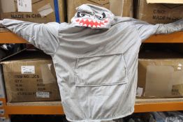 A large quantity of as new Basumee Oversized Shark Hoodie Blanket Sweatshirts for kids (