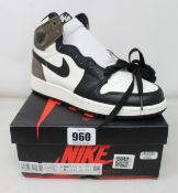 A pair of youths as new Nike Air Jordan 1 Retro High OG GS (UK 4.5).