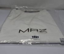 Two pairs of as new MRZ Bermuda shorts in off white (XS,S).