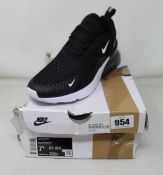 A pair of as new Nike Air Max 270 (UK 8.5).