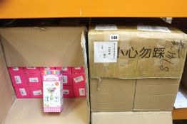 Two boxes of DIY flower craft kits for kids (Approximately 120 items).