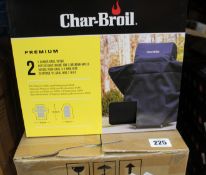 Six boxed as new Char-Broil Premium 2 Burner Grill Covers.
