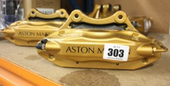 Two pairs of Aston Martin - Brembo brake callipers.