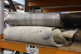 A Benuta Mythos rug in beige, a Fleko Flomi 550 beige classic rug, a Flair Rugs Loch Kilbirnie