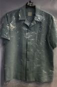 An as new Sandro short sleeve shirt in bleu ciel (M - RRP £150).