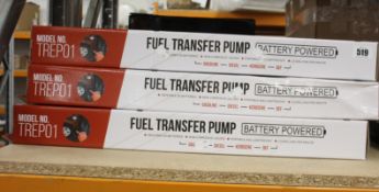 Five Terapump battery powered fuel transfer pumps (TREP01).