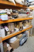 A large quantity of household and related items (Three shelves).