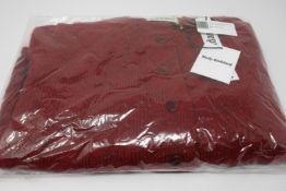 An as new Molly Goddard Giuseppe frill cardigan in red with pink (M - RRP £288).