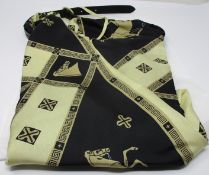 An as new Petar Petrov Rowan printed silk twill wrap midi skirt with leather belt (EU 36 - RRP £