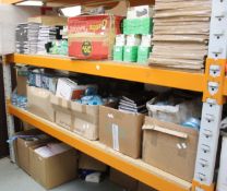 A large quantity of miscellaneous stationery, office supplies, gift cards and related items to