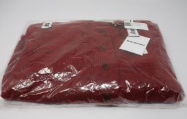 An as new Molly Goddard Giuseppe frill cardigan in red with pink (S - RRP £288).