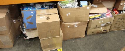 A large quantity of miscellaneous greetings cards, gift bags, ribbon and related.