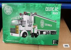 Twenty four as new Celtic FC truck building brick sets.