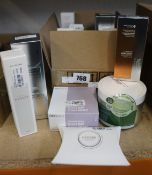 Seven Hyggee beauty products to include all in one essence, all in one mist, all in one cream, all