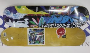 Four as new Polar Skate Co. boards with artwork by Tynan Kerr (8.0 x 31.875, may be some minor